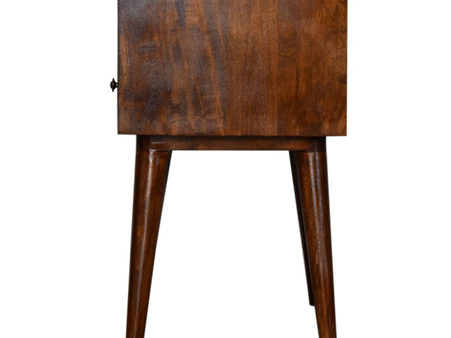 22" Chestnut Solid Wood One Drawer Nightstand