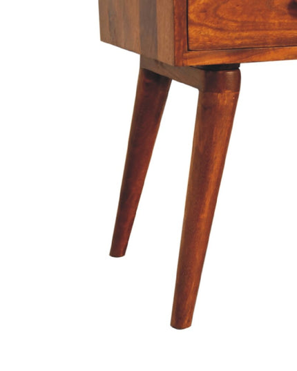 22" Chestnut Solid Wood One Drawer Nightstand