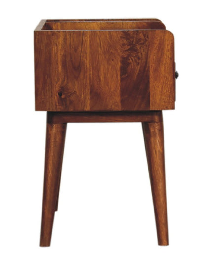 22" Chestnut Solid Wood One Drawer Nightstand