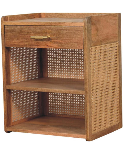 23" Oak Solid Wood One Drawer Nightstand