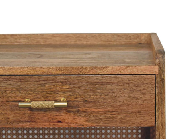 23" Oak Solid Wood One Drawer Nightstand