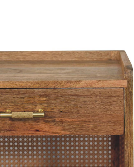 23" Oak Solid Wood One Drawer Nightstand