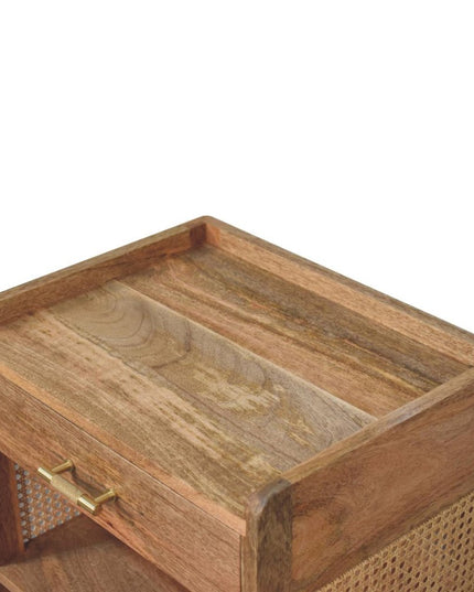 23" Oak Solid Wood One Drawer Nightstand