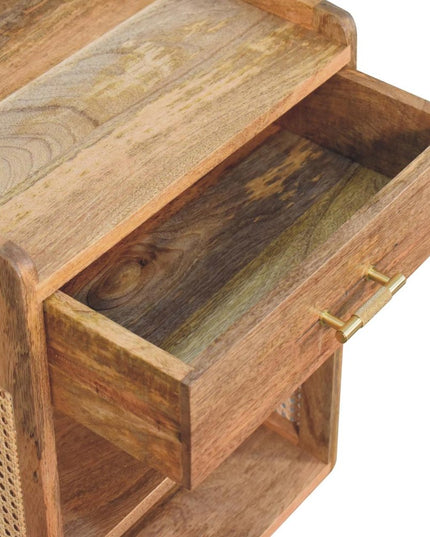 23" Oak Solid Wood One Drawer Nightstand