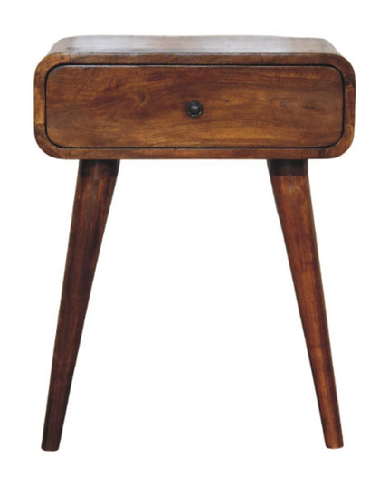 22" Chestnut Solid Wood One Drawer Nightstand