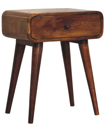 22" Chestnut Solid Wood One Drawer Nightstand