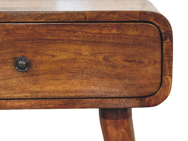 22" Chestnut Solid Wood One Drawer Nightstand