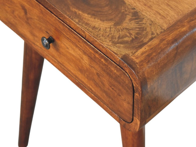 22" Chestnut Solid Wood One Drawer Nightstand