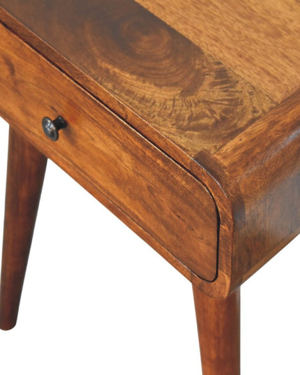 22" Chestnut Solid Wood One Drawer Nightstand