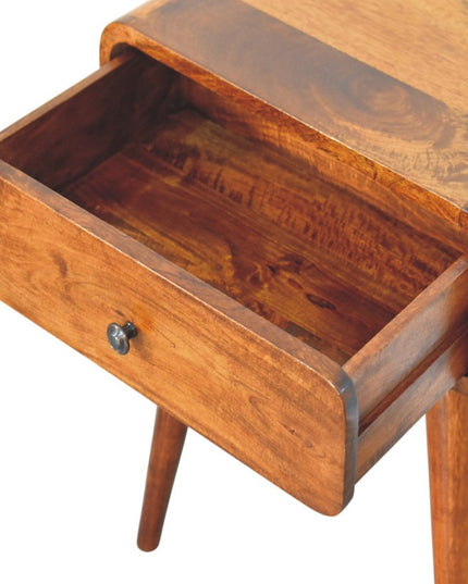 22" Chestnut Solid Wood One Drawer Nightstand