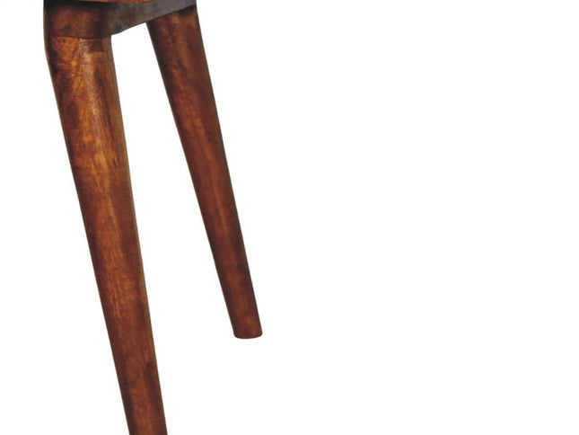 19" Chestnut Solid Wood Square One Drawer Nightstand