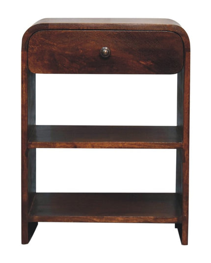 24" Chestnut Solid Wood One Drawer Nightstand