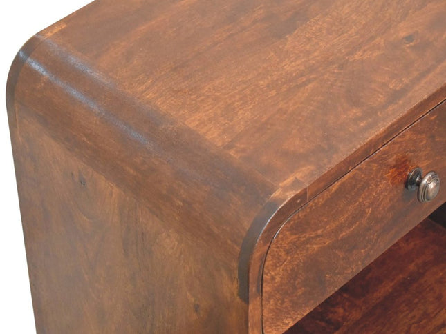 24" Chestnut Solid Wood One Drawer Nightstand