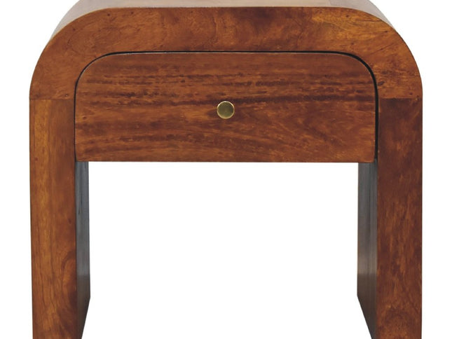 16" Chestnut Solid Wood One Drawer Nightstand