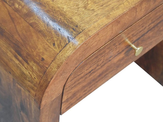 16" Chestnut Solid Wood One Drawer Nightstand