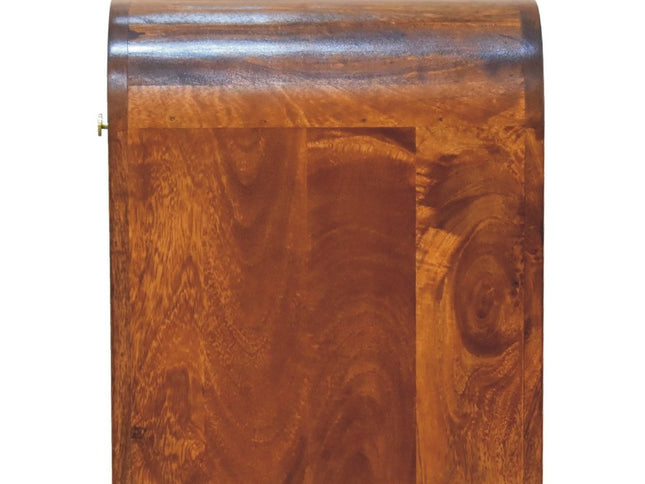 16" Chestnut Solid Wood One Drawer Nightstand