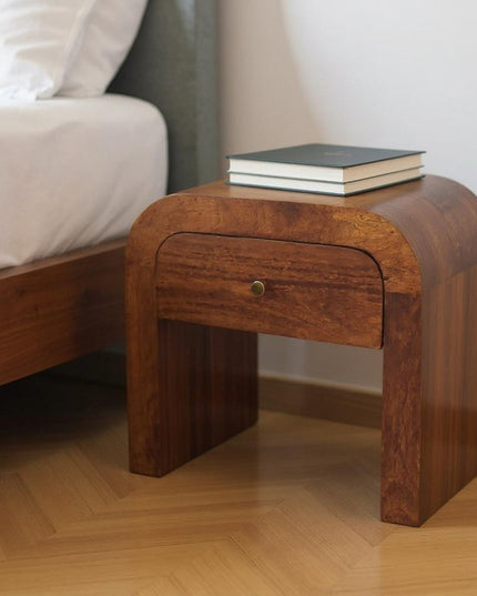 16" Chestnut Solid Wood One Drawer Nightstand