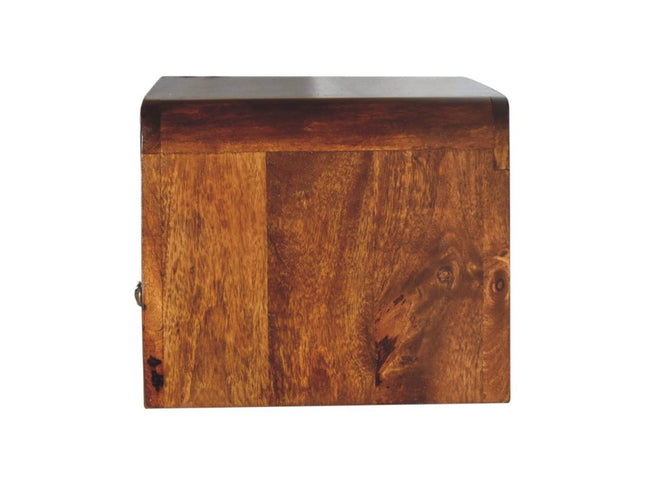 18" Chestnut Solid Wood One Drawer Floating Nightstand