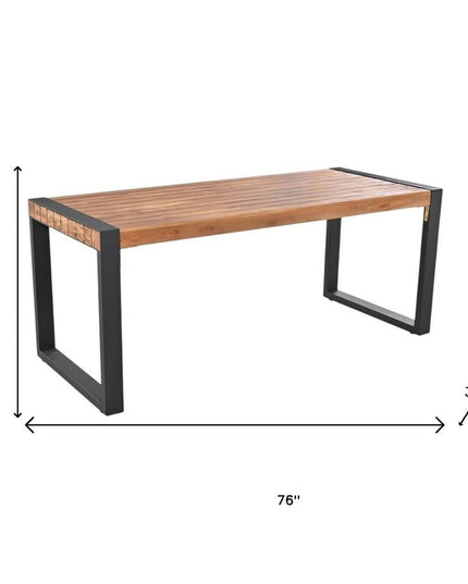 Three Piece Natural Solid Wood Outdoor Patio Set With Table