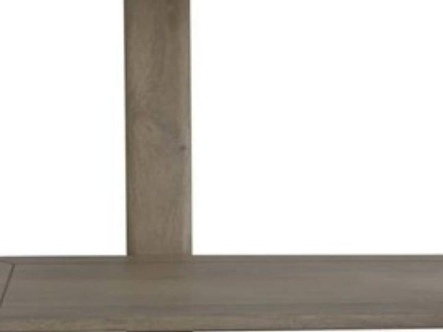 54" Natural Solid Wood Distressed Console Table With Shelf