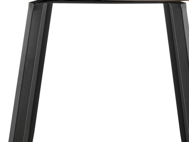 30" Ivory Brown And Black Boucle Faux Leather And Steel Bar Height Swivel Bar Chair