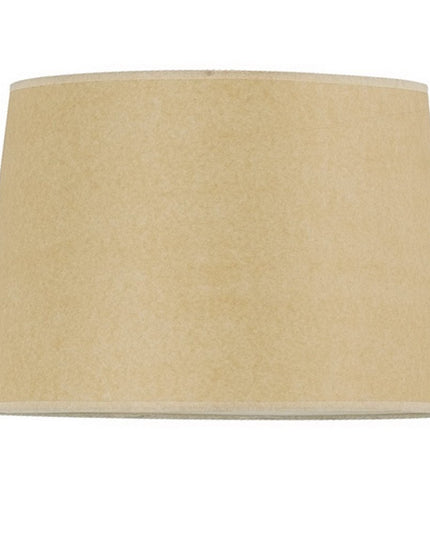 Tan Paper Plain Drum Lamp Shade