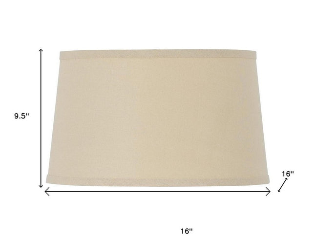 Tan Linen Drum Lamp Shade