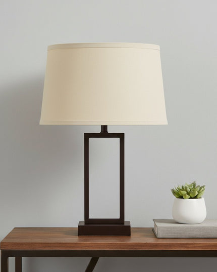 Tan Linen Drum Lamp Shade