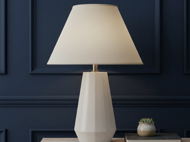 Off White Linen Plain Empire Lamp Shade