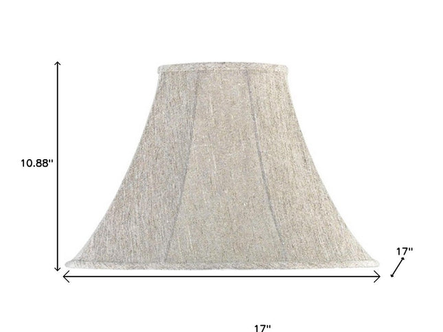 Light Gray Linen Plain Bell Lamp Shade