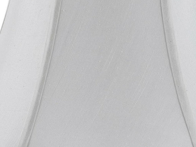 White Linen Piped Bell Lamp Shade