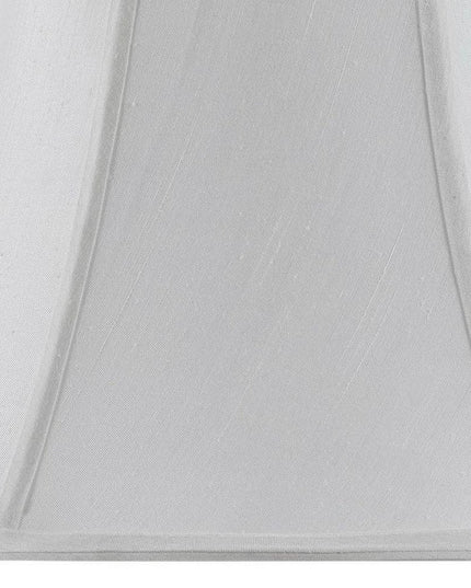 White Linen Piped Bell Lamp Shade