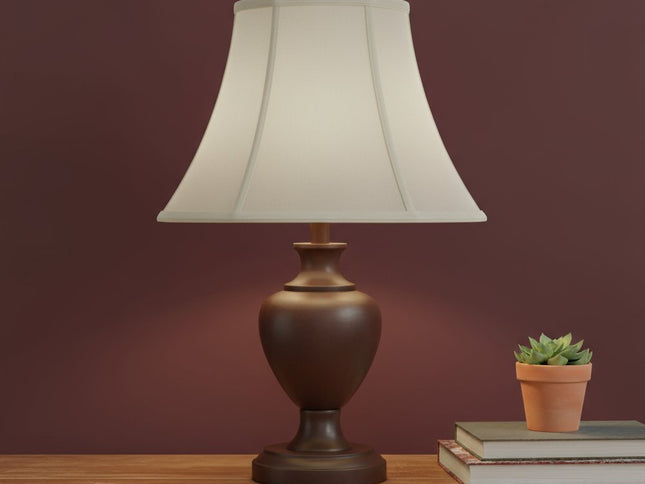 Eggshell Linen Piped Bell Lamp Shade
