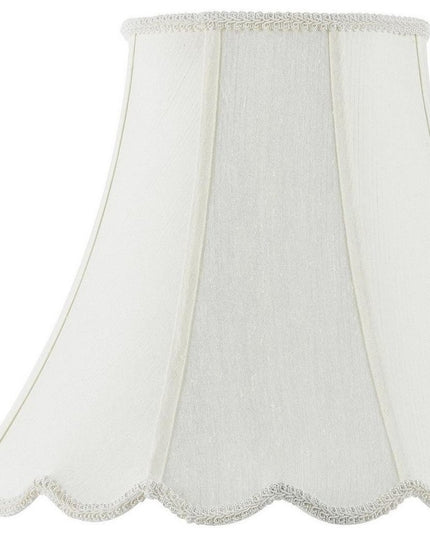 Eggshell Linen Piped Bell Lamp Shade