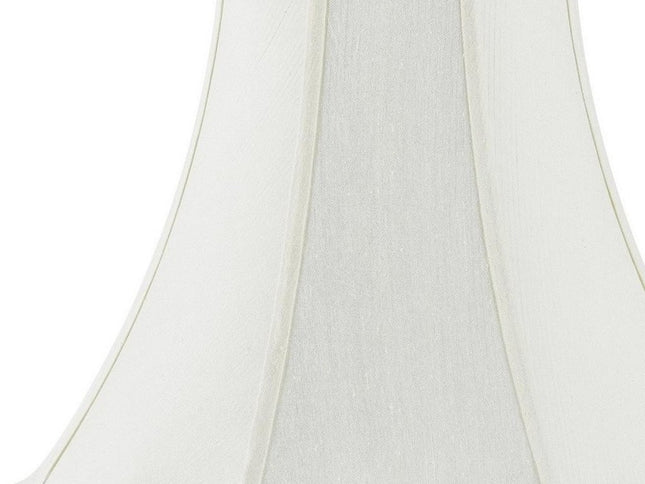 Eggshell Linen Piped Bell Lamp Shade