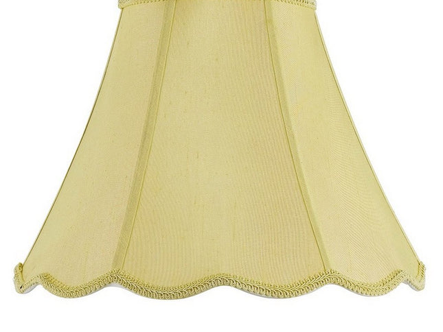 Champagne Gold Linen Piped Bell Lamp Shade