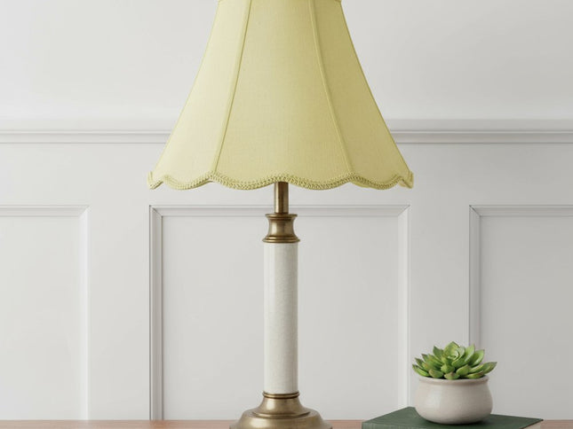 Champagne Gold Linen Piped Bell Lamp Shade