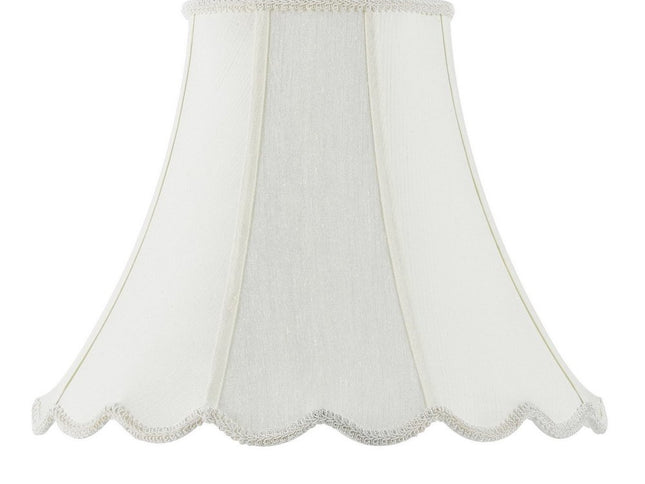 Eggshell Linen Piped Bell Lamp Shade