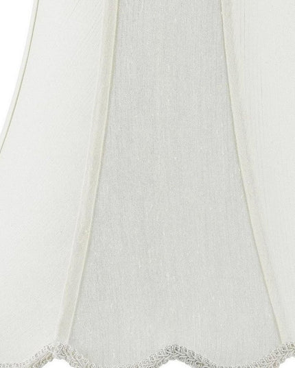 Eggshell Linen Piped Bell Lamp Shade