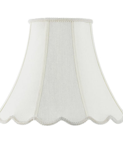 Eggshell Linen Piped Bell Lamp Shade