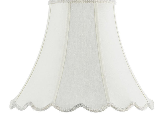 Eggshell Linen Piped Bell Lamp Shade