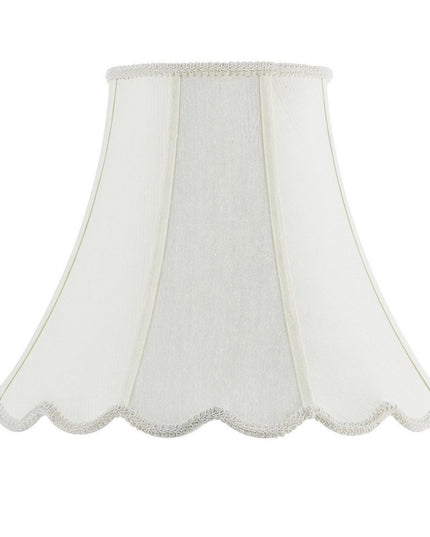 Eggshell Linen Piped Bell Lamp Shade