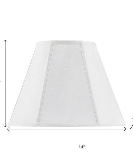 White Linen Piped Empire Lamp Shade