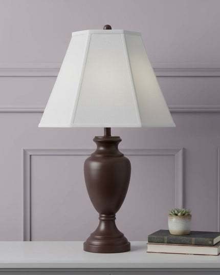 White Linen Piped Empire Lamp Shade