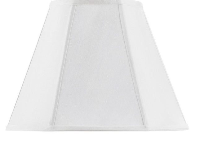 White Linen Piped Empire Lamp Shade
