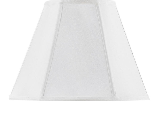 White Linen Piped Empire Lamp Shade