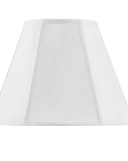 White Linen Piped Empire Lamp Shade