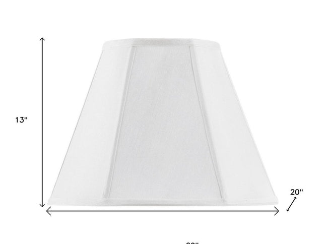 White Linen Piped Empire Lamp Shade