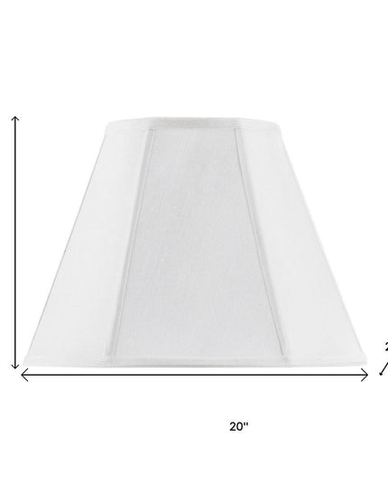 White Linen Piped Empire Lamp Shade