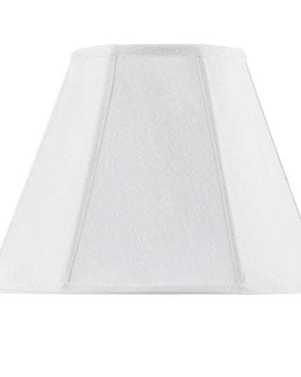 White Linen Piped Empire Lamp Shade